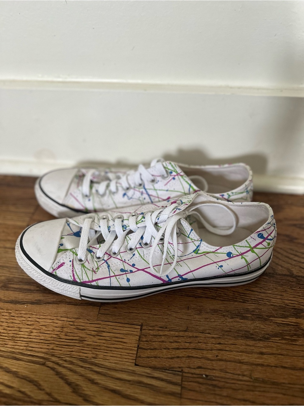 Converse Colorful Paint Splatter Sneakers